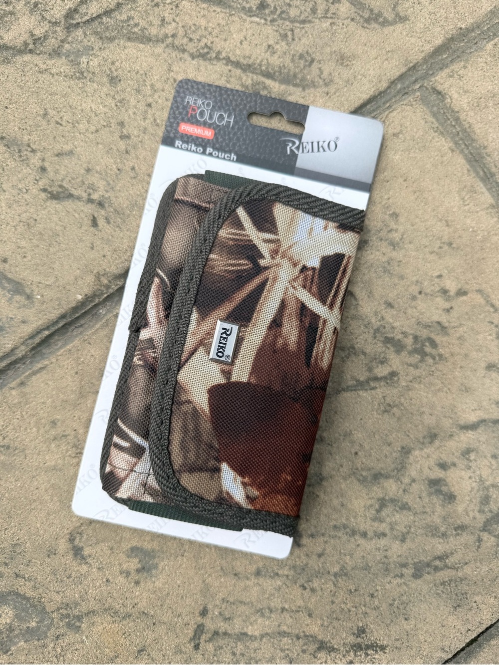 Men's Camouflage Card & Key Pouch - Brown/Green